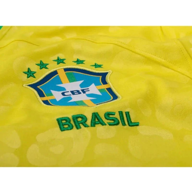Kid's Neymar Brazil 22/23 Home Nike Authenticity Fútbol Sports Soccer Jersey  & Short *YELLOW-00142* - BELLEZA'S