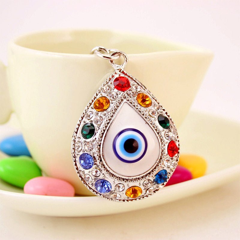 Korean cute Turkish blue glasses keychain NHAK247582 - BELLEZA'S - Korean cute Turkish blue glasses keychain NHAK247582 - BELLEZA'S - NHAK929238-Photo-Color-Weight-41.4g-U-total-length-11.24
