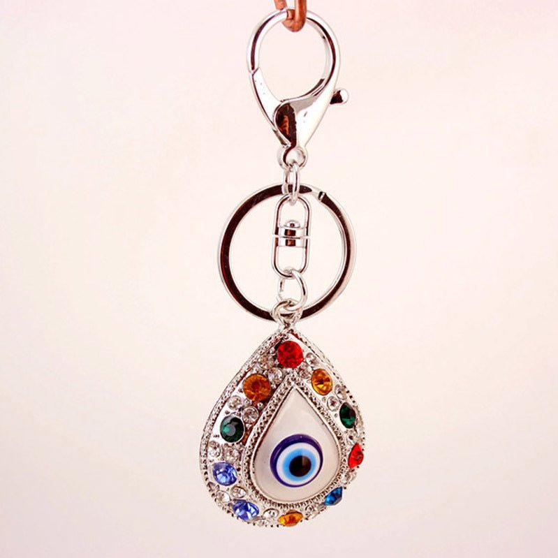 Korean cute Turkish blue glasses keychain NHAK247582 - BELLEZA'S - Korean cute Turkish blue glasses keychain NHAK247582 - BELLEZA'S - NHAK929238-Photo-Color-Weight-41.4g-U-total-length-11.24