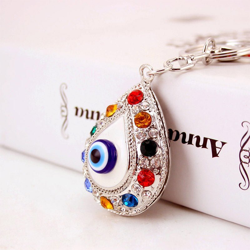 Korean cute Turkish blue glasses keychain NHAK247582 - BELLEZA'S - Korean cute Turkish blue glasses keychain NHAK247582 - BELLEZA'S - NHAK929238-Photo-Color-Weight-41.4g-U-total-length-11.24