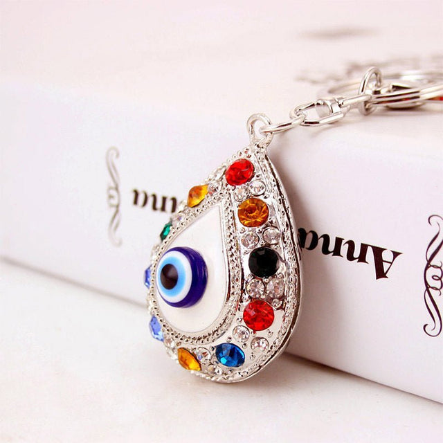 Korean cute Turkish blue glasses keychain NHAK247582 - BELLEZA'S - Korean cute Turkish blue glasses keychain NHAK247582 - BELLEZA'S - NHAK929238-Photo-Color-Weight-41.4g-U-total-length-11.24