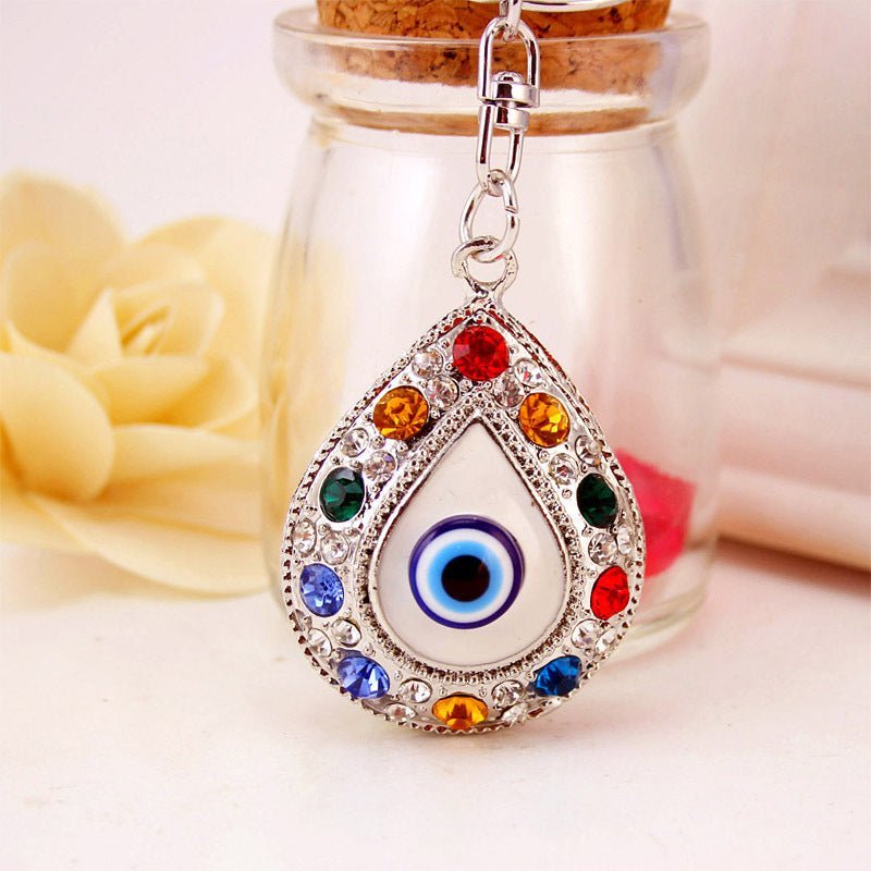 Korean cute Turkish blue glasses keychain NHAK247582 - BELLEZA'S - Korean cute Turkish blue glasses keychain NHAK247582 - BELLEZA'S - NHAK929238-Photo-Color-Weight-41.4g-U-total-length-11.24