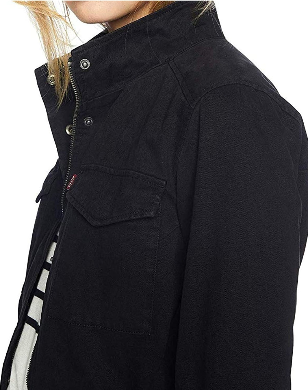 Levi's Chaqueta militar de algodón para mujer con capucha de forro polar extraíble - BELLEZA'S - Levi's Chaqueta militar de algodón para mujer con capucha de forro polar extraíble - BELLEZA'S - Chamarra -