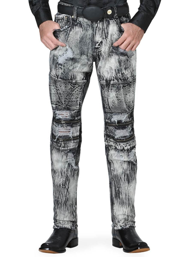 Pantalon Casual para Hombre, Mezclilla 'Centenario' - ID: 41202 HUESO - BELLEZA'S - Pantalon Casual para Hombre, Mezclilla 'Centenario' - ID: 41202 HUESO - BELLEZA'S - 41202