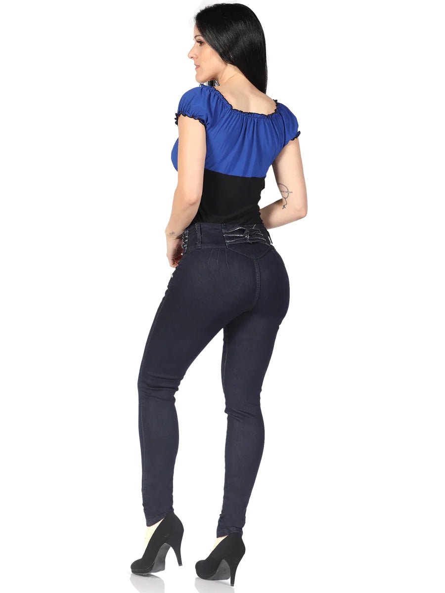 Pantalón Vaquero Para Mujer Mezclilla Stretch Legend ESTILO YL030