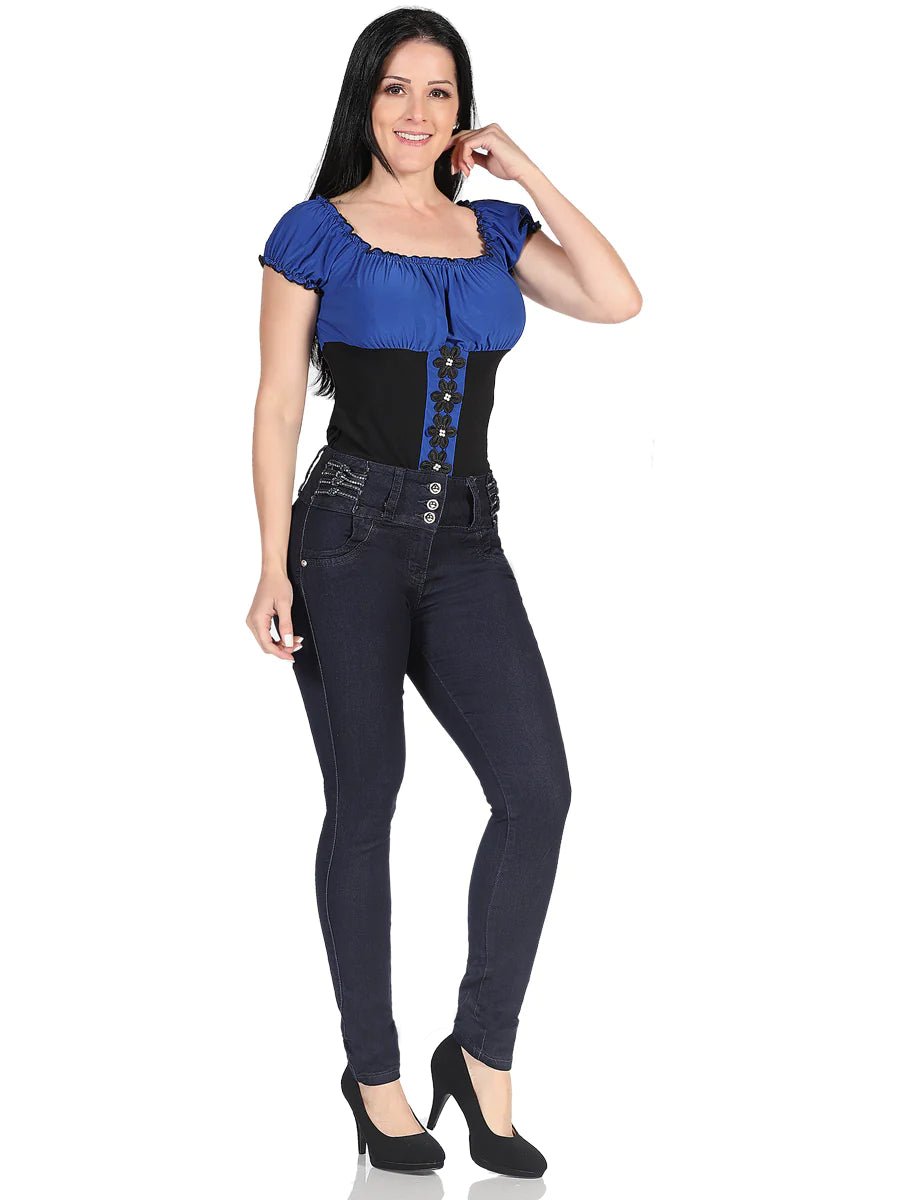 Pantalón Colombiano Para Mujer Mezclilla Stretch M. Michel ESTILO K097 - BELLEZA'S - Pantalón Colombiano Para Mujer Mezclilla Stretch M. Michel ESTILO K097 - Pantalones Colombianos - K 097 1