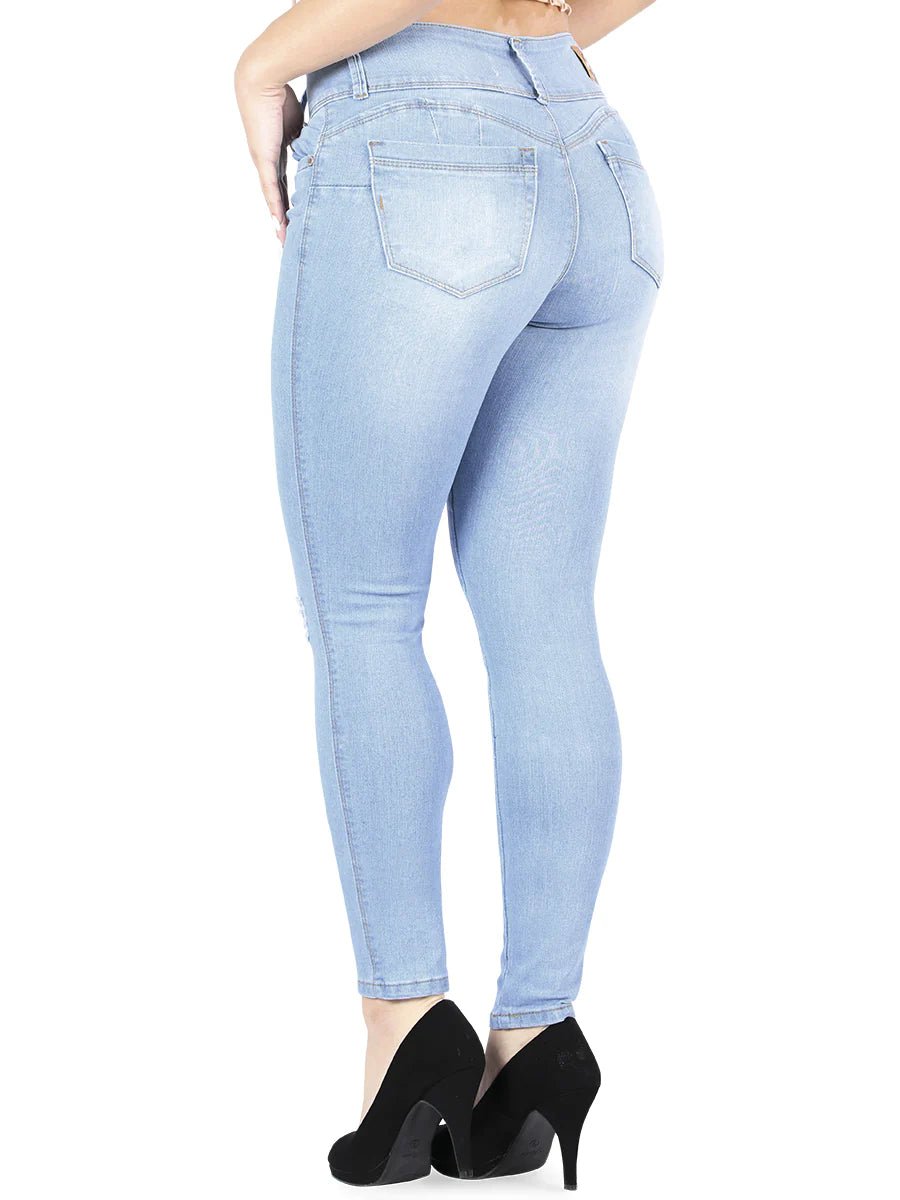 Pantalón Colombiano Para Mujer Mezclilla Super Soft & Stretch ESTILO CYL516 - BELLEZA'S - Pantalón Colombiano Para Mujer Mezclilla Super Soft & Stretch ESTILO CYL516 - Pantalones Colombianos - CYL 516 1