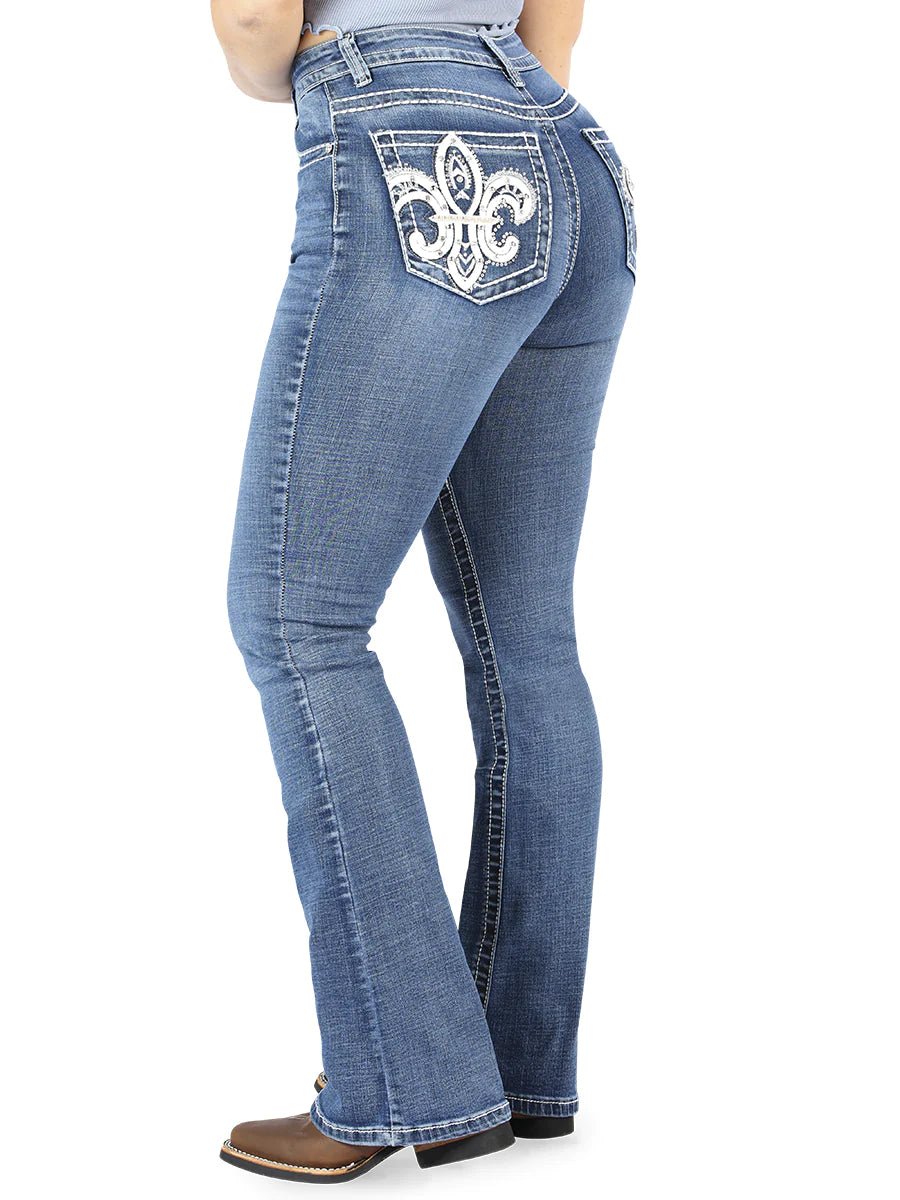 Pantalón Vaquero Para Mujer Mezclilla Stretch Legend ESTILO YL035 -  BELLEZA'S