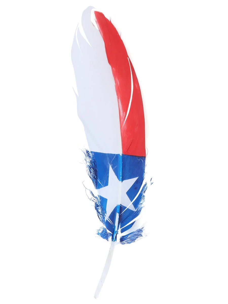 Pluma Para Sombrero Bandera De Texas Pintada A Mano Ave Real 'El General' *USA-42039* - BELLEZA'S - Pluma Para Sombrero Bandera De Texas Pintada A Mano Ave Real 'El General' *USA-42039* - BELLEZA'S - Plumas - 42039