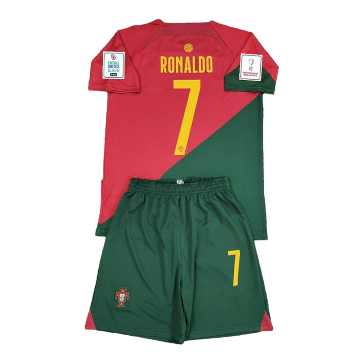 RONALDO #7 PORTUGAL Authentic Sports Kid's Jersey T-Shirts & Shorts 00133 - BELLEZA'S - RONALDO #7 PORTUGAL Authentic Sports Kid's Jersey T-Shirts & Shorts 00133 - Ronaldo 7 Jersey - 00133