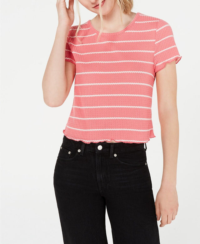 Self Esteem Juniors' Lettuce-Hem T-Shirt Pink- - BELLEZA'S - Self Esteem Juniors' Lettuce-Hem T-Shirt Pink- - BELLEZA'S - Blusa -