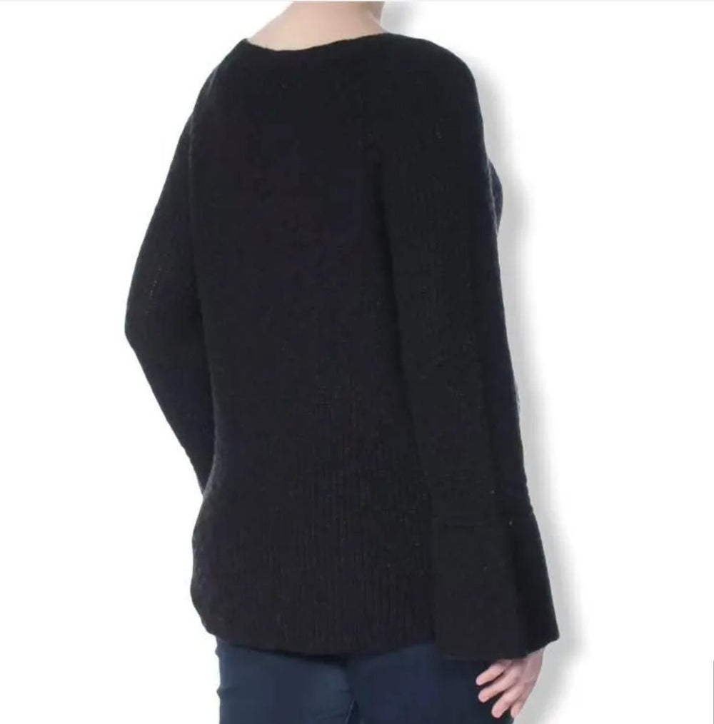 Style & Co Cotton Bell-Sleeve Top Black Size XL Women Sweaters - BELLEZA'S - Style & Co Cotton Bell-Sleeve Top Black Size XL Women Sweaters - BELLEZA'S - Sweater -