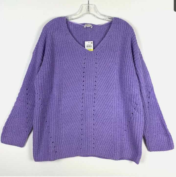 Women's Sweaters Cozy Chenille V-Neck - BELLEZA'S - Women's Sweaters Cozy Chenille V-Neck - BELLEZA'S - -